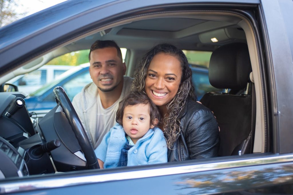 voyage en famille dans une voiture de location